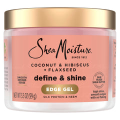 Shea Moisture front packaging shows product and benefits
