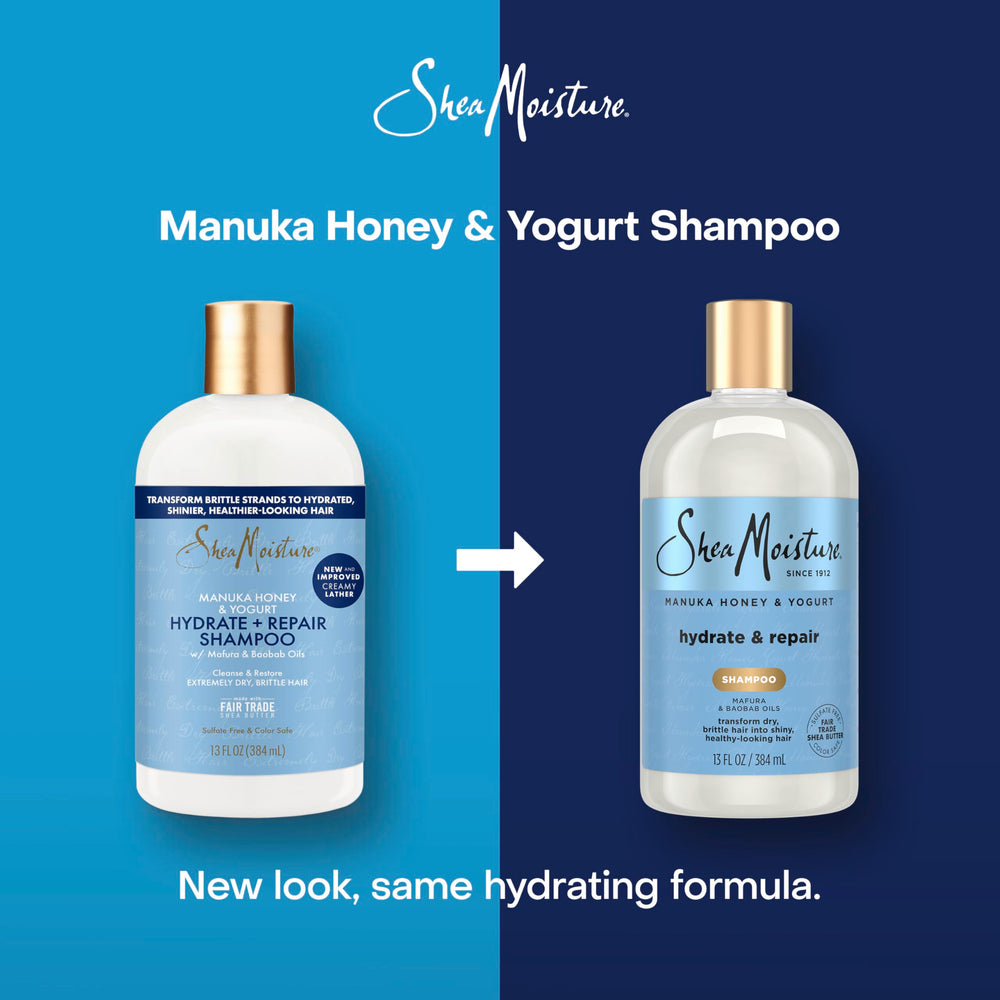 Shea Moisture creamy shampoo texture highlighting rich moisture