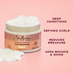 SheaMoisture before and after photos showing improved curl definition and shine