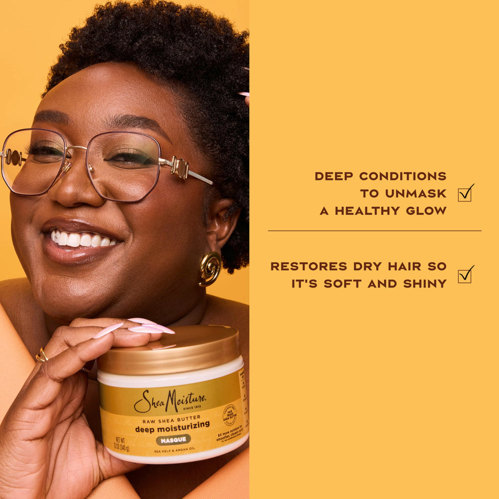 SheaMoisture before and after curly hair showing reduced frizz