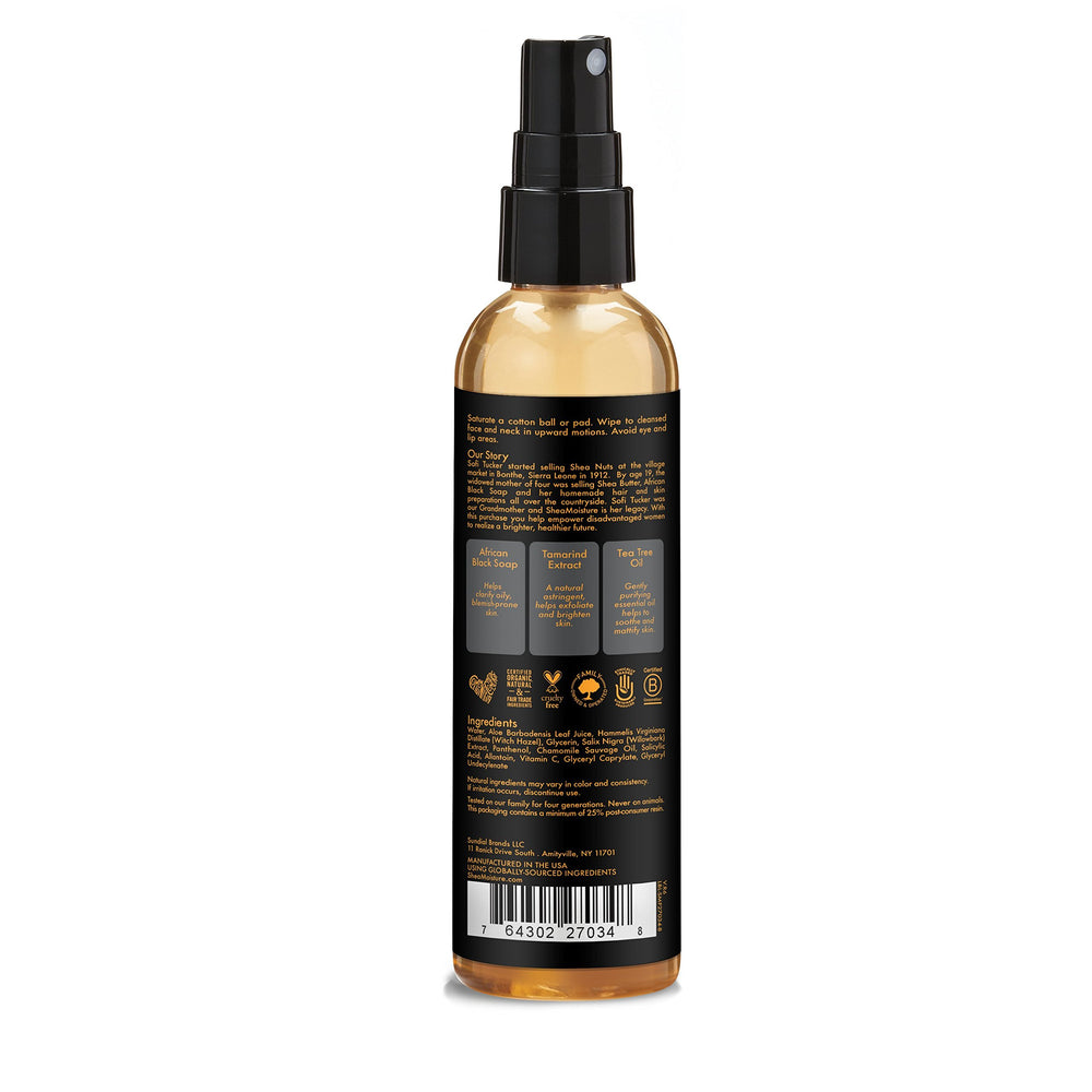 Shea Moisture toner texture close-up highlighting lightweight clarity