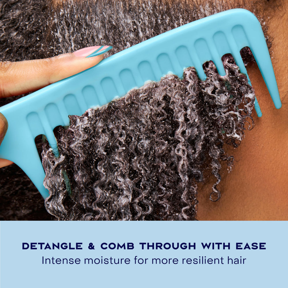 SheaMoisture applied to wet hair in shower for improved detangling