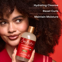 SheaMoisture before and after curls showing improved softness and definition
