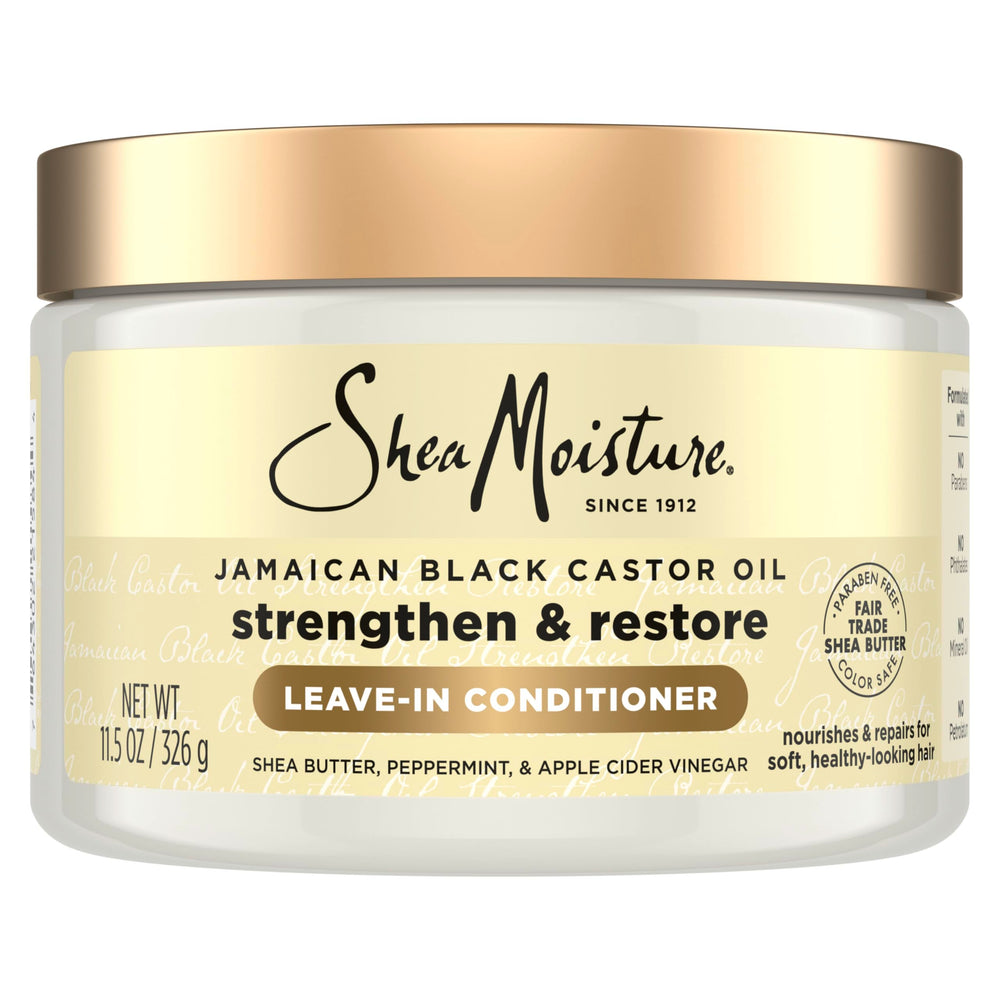 SheaMoisture bottle front view showing label and product benefit