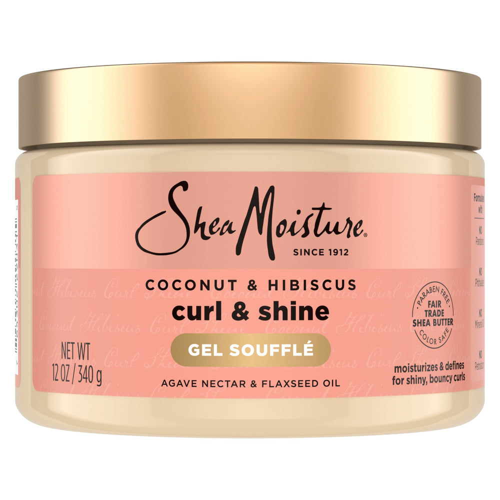 SheaMoisture front jar showing coconut and hibiscus for hydrated curls