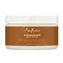 SheaMoisture front packaging showing product benefits and even and radiant branding
