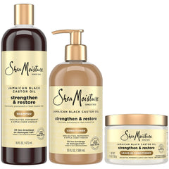 SheaMoisture front packaging showing full shampoo conditioner leave-in set for complete repair