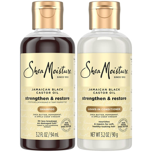 SheaMoisture front packaging showing travel-size duo with clear benefits