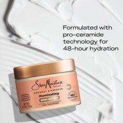 SheaMoisture dollop on palm demonstrating non-greasy absorption benefit