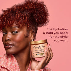 SheaMoisture gel being applied to wet hair for easy styling