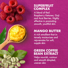 SheaMoisture ingredients bowls with shea, mango and superfruits for nourishment