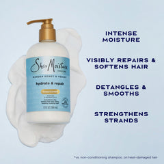 SheaMoisture ingredient shot with Manuka honey and yogurt signaling hydration
