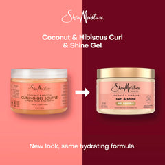 SheaMoisture ingredient display with shea butter and coconut for deep moisture