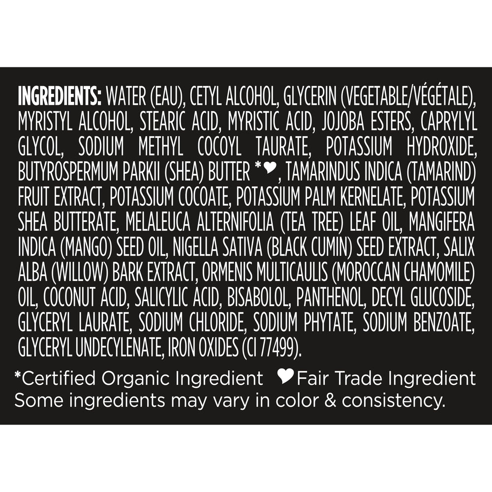 SheaMoisture ingredient label close-up highlighting natural extracts