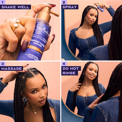 SheaMoisture ingredient label detail highlighting active benefits