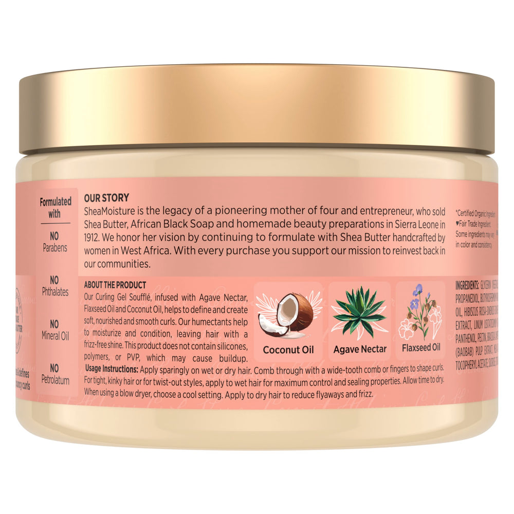 SheaMoisture open jar close-up showing creamy soufflé texture and smooth application
