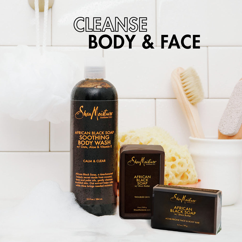 SheaMoisture texture poured on hand demonstrating gentle lather