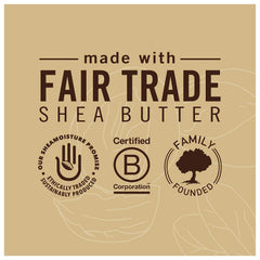 SheaMoisture packaging detail showing recyclable materials and brand mission support