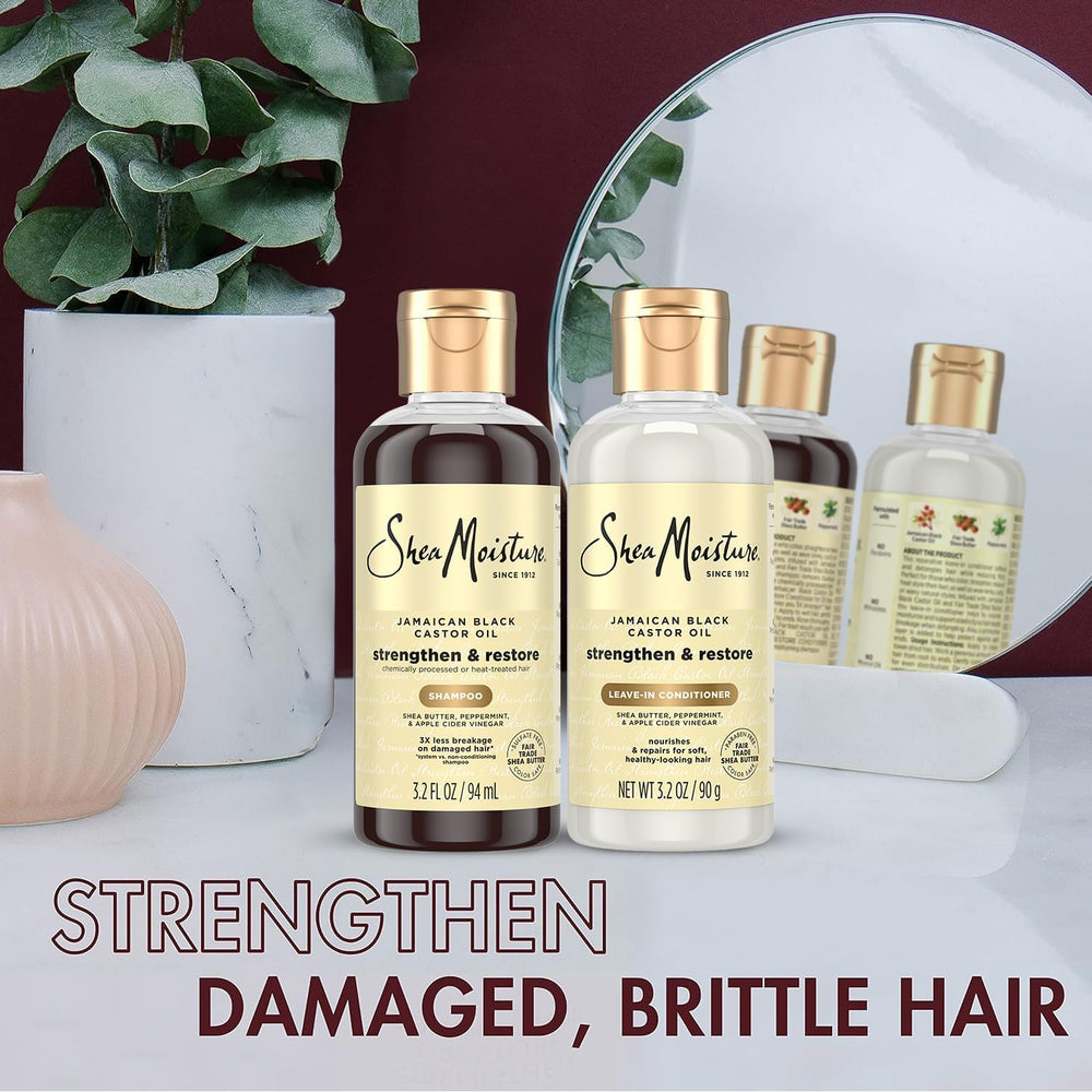 SheaMoisture shampoo texture on palm highlighting gentle, nourishing lather