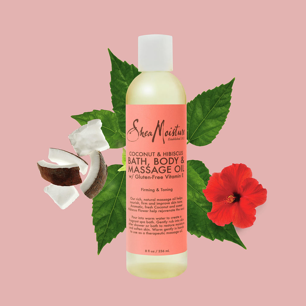 Shea Moisture bottle beside a measuring prop showing true 8 oz scale