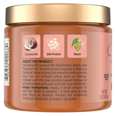 SheaMoisture gel texture close-up highlighting smooth, non-greasy shine
