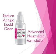 Sheba Nails in dappen dish with acrylic liquid, reduces monomer odor during application