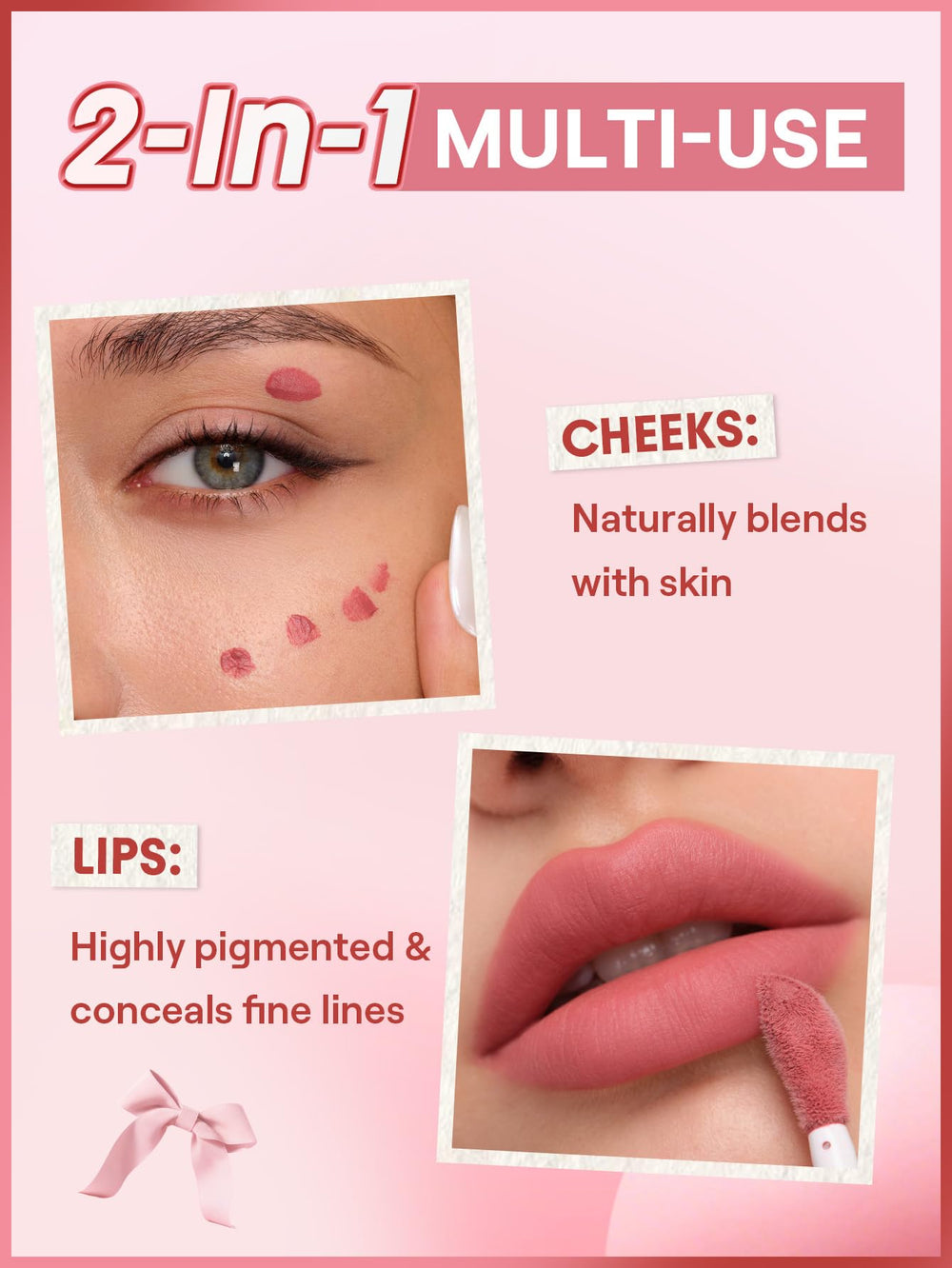 SHEGLAM model with Drift Off on cheeks showing natural blended flush benefit