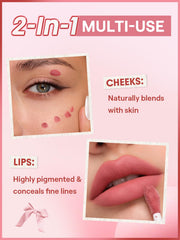 SHEGLAM model with Drift Off on cheeks showing natural blended flush benefit