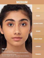 SHEGLAM applying concealer under eye demonstrating brightening and dark-circle concealment benefit