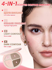SHEGLAM arm swatches of cool tones demonstrating buildable pigment for custom contouring