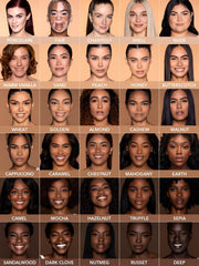 SHEGLAM before and after face comparison revealing concealed imperfections