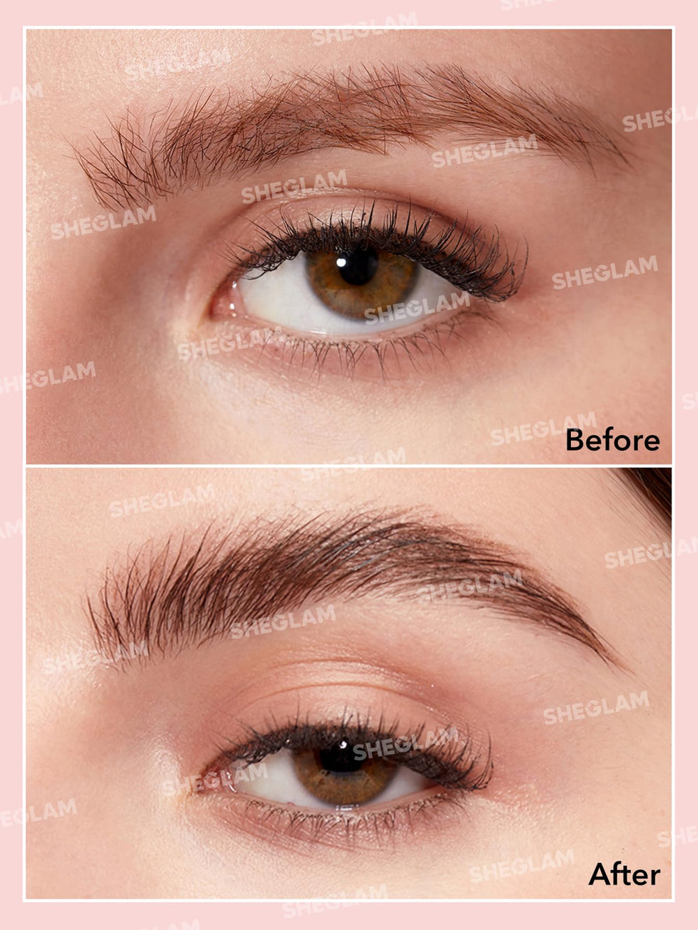 SHEGLAM texture swatch of taupe strokes demonstrating buildable color