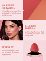 SHEGLAM applying Birthday Suit with fingers for quick blend and natural finish