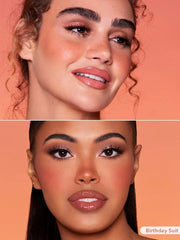 SHEGLAM drop of Birthday Suit texture close-up illustrating hydrating matte formula