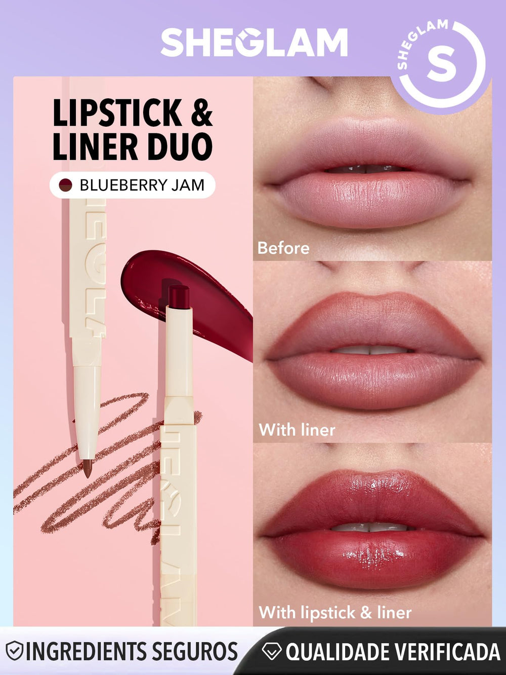 SHEGLAM on-model smile wearing Blueberry Jam for wearable everyday glam