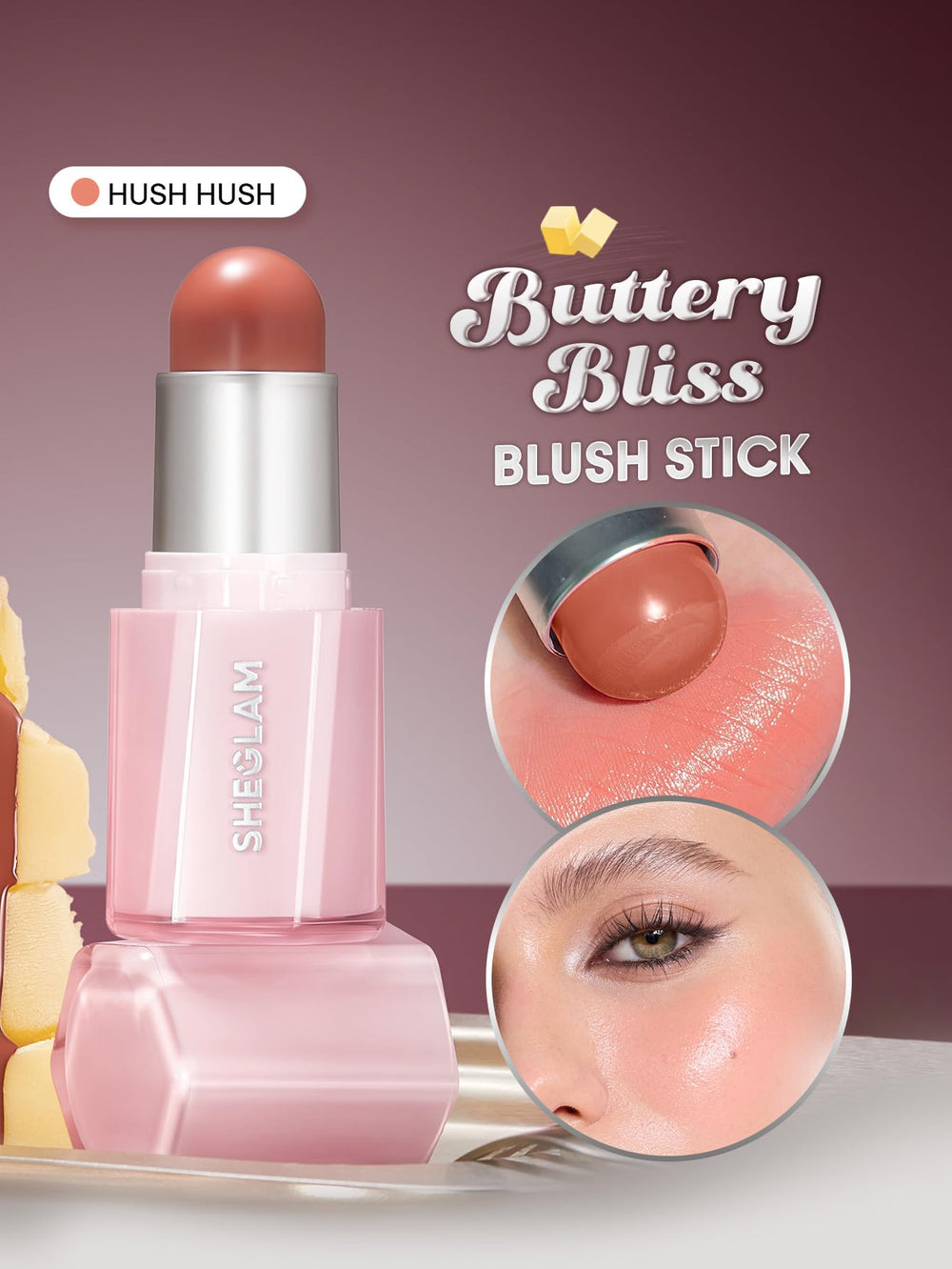 SHEGLAM hexagon tube detail highlighting chic durable packaging