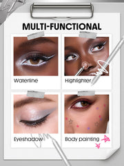 SHEGLAM smudged smoky look showing blendable silver effect