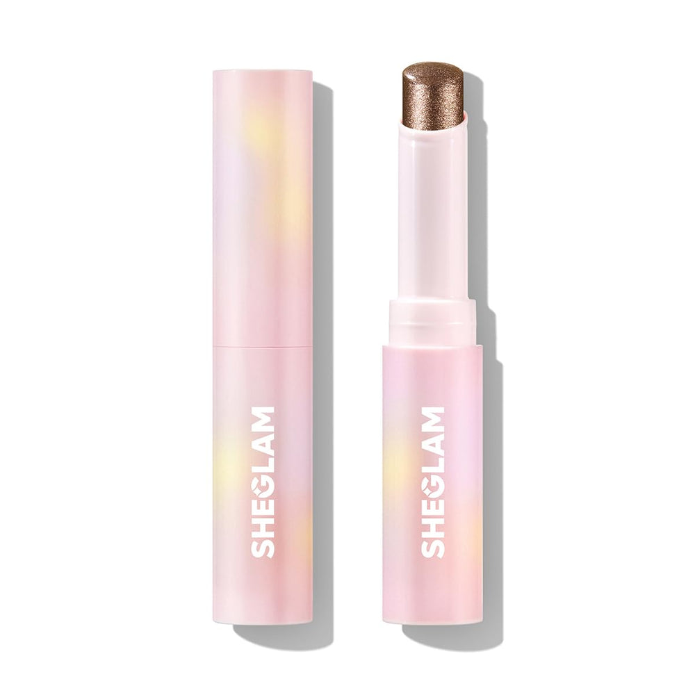 SHEGLAM Bronze Dust stick front view showing sleek packaging and shimmer benefit
