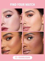 SHEGLAM applying under-eye powder with small brush to set concealer gently