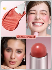 SHEGLAM swatch on hand demonstrating buildable rosy pigment and dewy finish