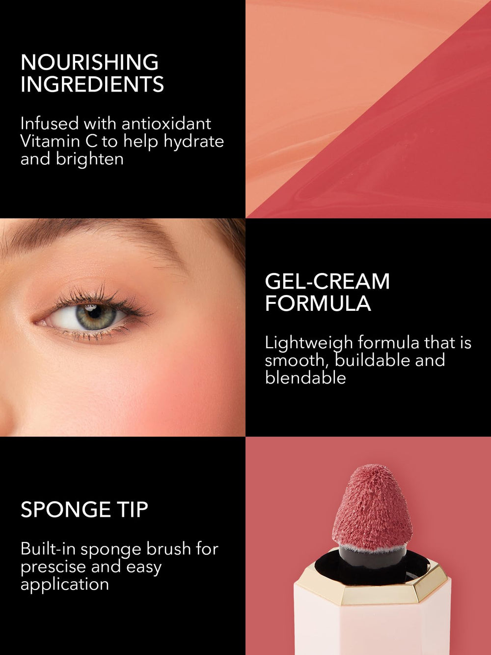SHEGLAM lifestyle image of model wearing Love Cake showing fresh, matte cheeks