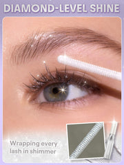 SHEGLAM wand close-up highlighting custom-shaped brush for even shimmer