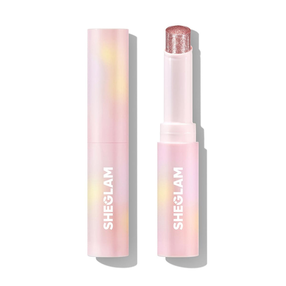 SHEGLAM front view of crystal jelly glaze stick showing compact design and shimmer