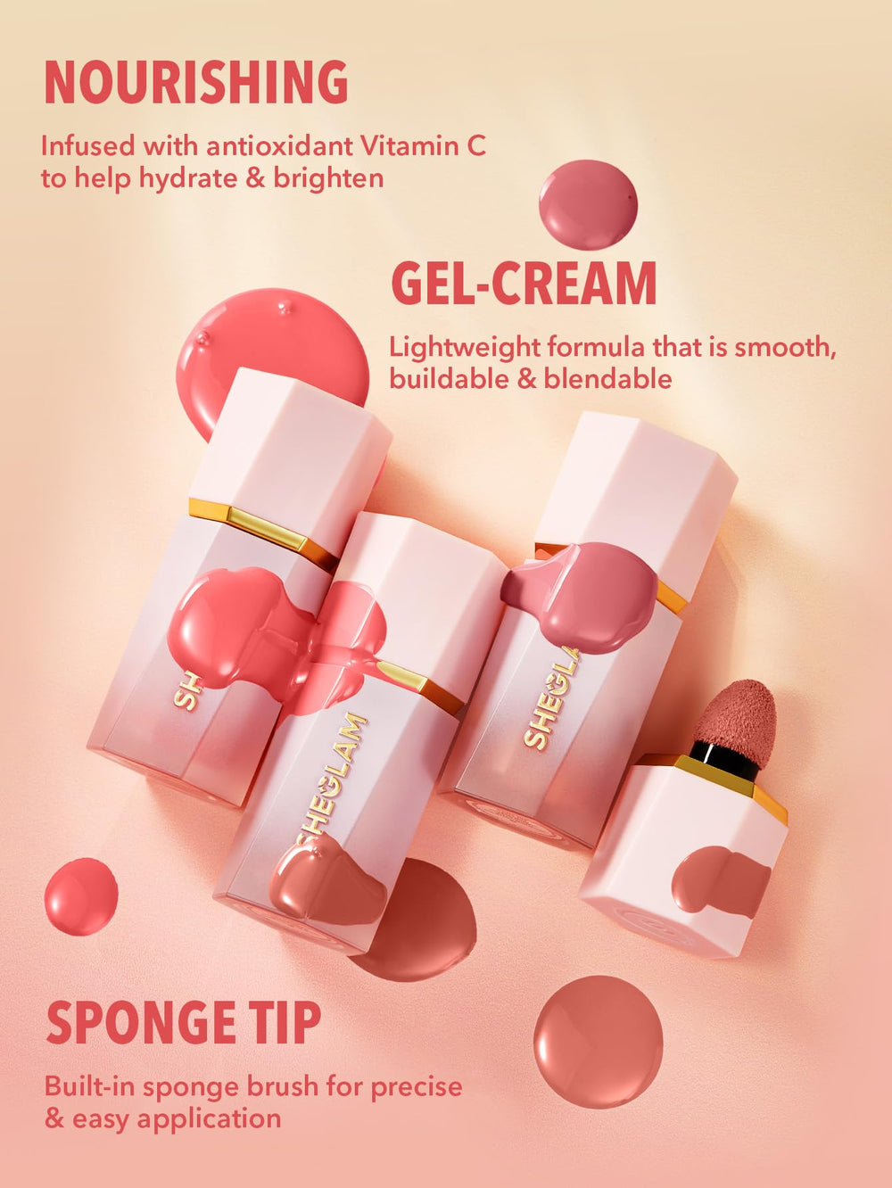 SHEGLAM Cutie Pie applicator closeup for precise, mess-free application