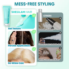 SHEGLAM gel texture closeup emphasizing quick-dry, no residue finish