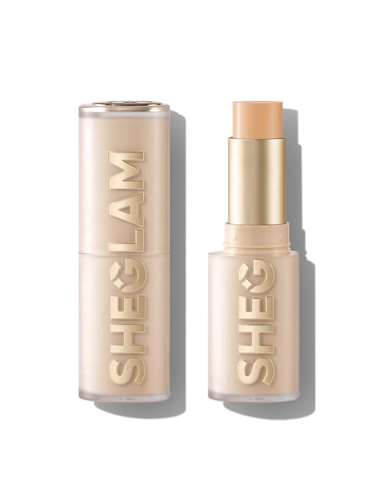 SHEGLAM front packaging showing shade Shell and product benefit