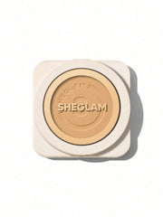 SHEGLAM compact front view showing sleek packaging and portability