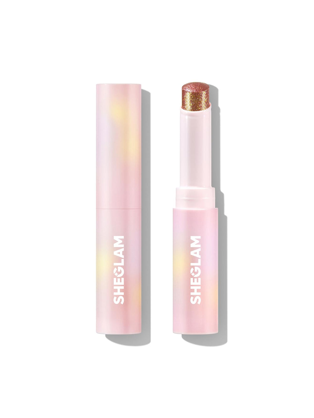 SHEGLAM Crystal Jelly Glaze Stick front packaging showing vibrant fuchsia shade and compact design