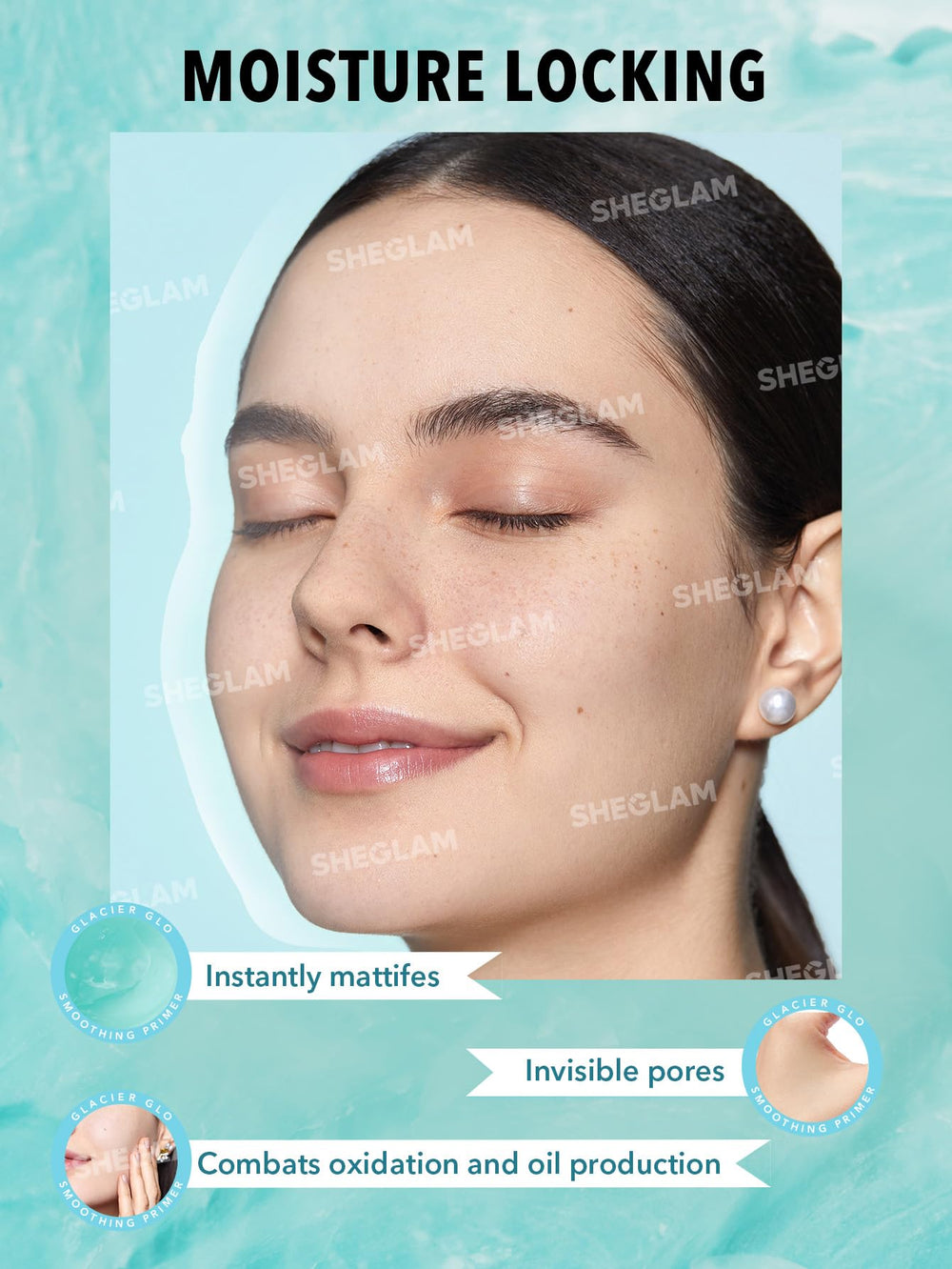 SHEGLAM close-up gel texture highlighting smooth hydration effect