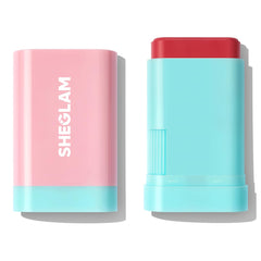 SHEGLAM front compact shot showing Cherry Express shade and packaging benefit